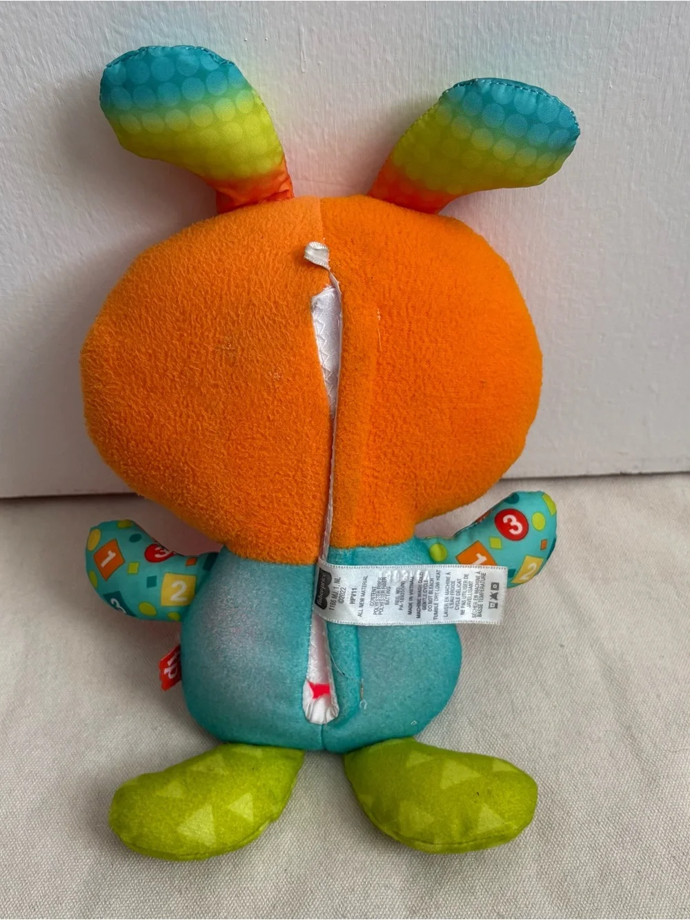 Fisher Price DJ Groovin' Go Light Up Plush Musical Baby Toy Used Tested Works